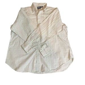 Polo Ralph Lauren Shirt Men’s 18 XXL Plaid Button Front Plaid Regent Classic Fit